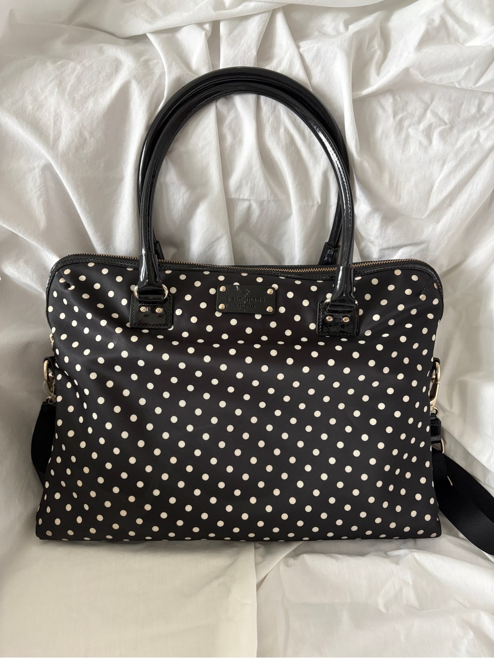 Kate Spade Polka Dot Laptop Work Bag w/Shoulder Strap